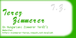 terez zimmerer business card